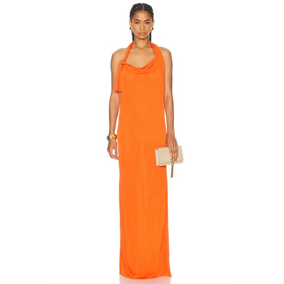 Saint Laurent Jersey Backless Halter Dress - Picture 2 of 16